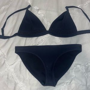 Navy blue triangl swimsuit